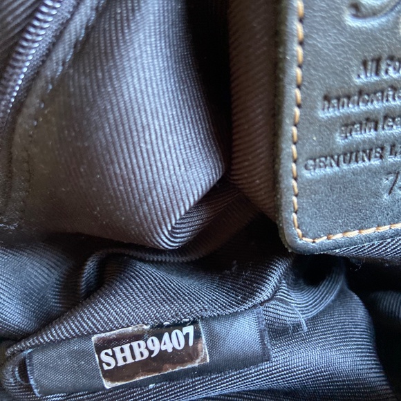 Fossil Genuine Leather & Canvas Black Crossbody Bag VGC - Picture 8 of 16